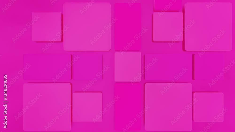 Poster abstract purple background increasing and decreasing rectangular tiles 3d render looped animation