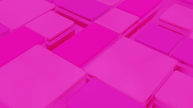 abstract purple background increasing and decreasing rectangular tiles 3d render looped animation