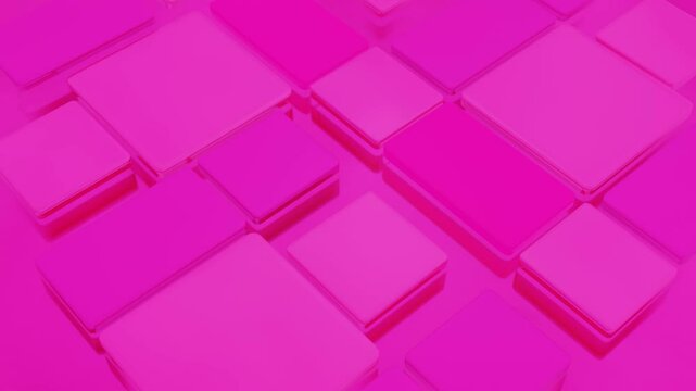 abstract purple background increasing and decreasing rectangular tiles 3d render looped animation