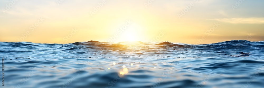 Poster serene and tranquil image showcasing the mesmerizing ripples and reflections of the water s surface 