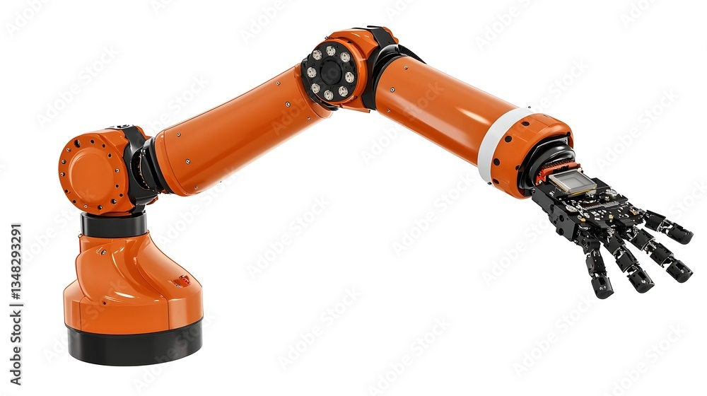 Fototapete sophisticated robotic arm powered by a high performance servo motor demonstrating its remarkable pre