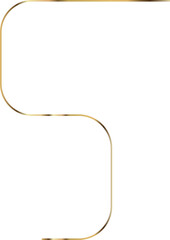 Obraz premium golden curved line art