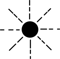 sun icon vector illustration isolated on white background. perfect for any purposes