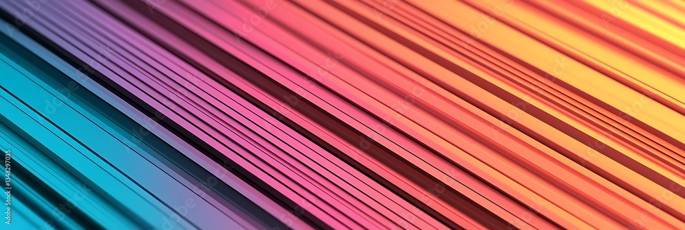 Poster a vibrant, abstract image featuring colorful, parallel lines that create a sense of movement and dep