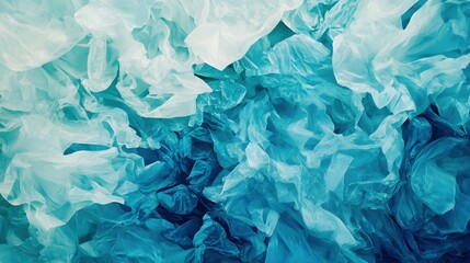 Obraz premium Abstract Blue Texture of Crumpled Plastic in Soft Light