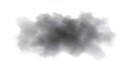 Isolated Dark Cloud Formation on Transparent Background for Atmospheric Effect