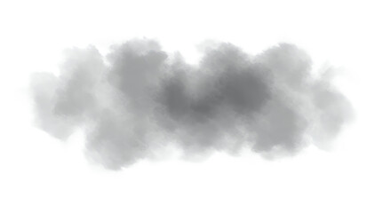 Abstract Smoke Cloud on Transparent Background for Overlay and Design