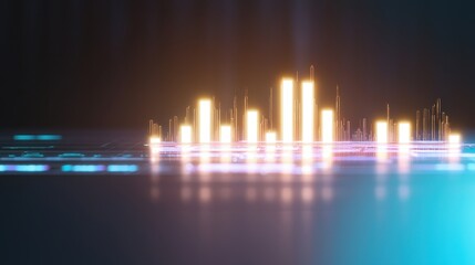 Dynamic Vivid Sound Wave Visualization with Neon Colors