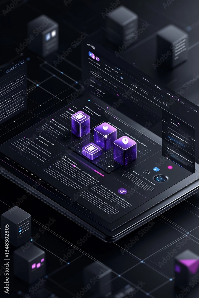 Poster animated gif of a website loading screen, engaging user interface design, interactive web experience