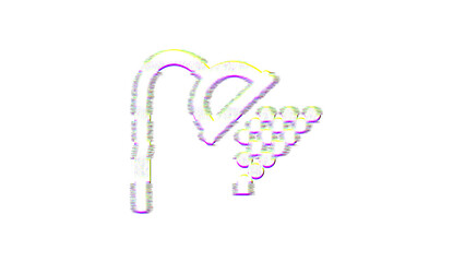 Fototapeta premium Icon shower is distorted. Glitch. Noise, chromatic aberration, geometric distortion