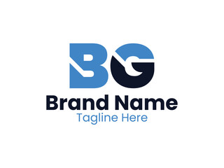 Creative modern initial letter BG logo vector
