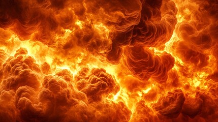 Obraz premium Fiery explosion with smoke, flames, and texture.