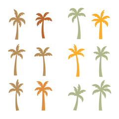 Fototapeta premium set of tropical palms