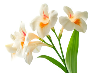 Fototapeta premium Three Elegant Cream And Orange Flowers Bouquet