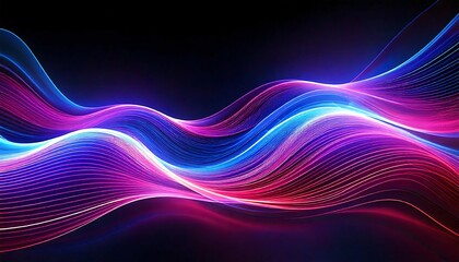 A futuristic abstract wallpaper blending deep-space nebula clouds with digital light trails