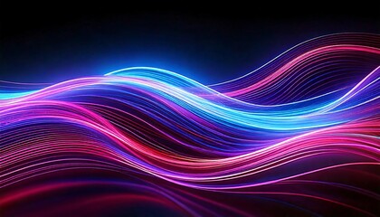 Fototapeta premium A futuristic abstract wallpaper blending deep-space nebula clouds with digital light trails