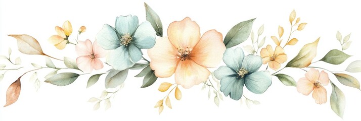 Fototapeta premium Delicate Pastel Floral Arrangement