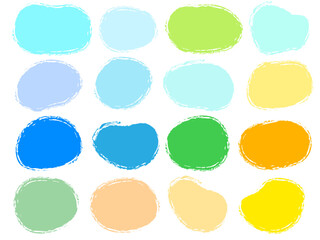 夏色ポップな流体フレーム吹き出しセット