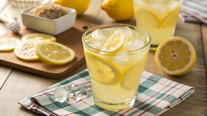 Fototapeta premium glass of lemonade