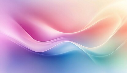 Obraz premium Soft, flowing, pastel colors blend in a smooth, abstract design