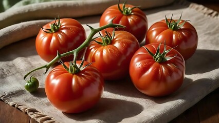 tomatoes on a wooden table