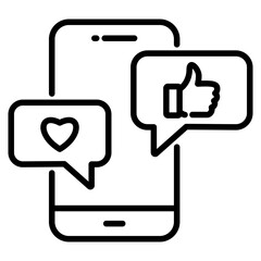 Social Media Outline Icon