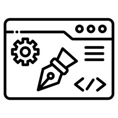 Website Design Outline Icon