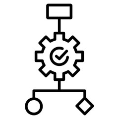 Fototapeta premium Algorithm Update Outline Icon