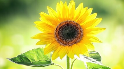 Fototapeta premium Golden Sunflower in Bloom: A Symbol of Youth and Renewal