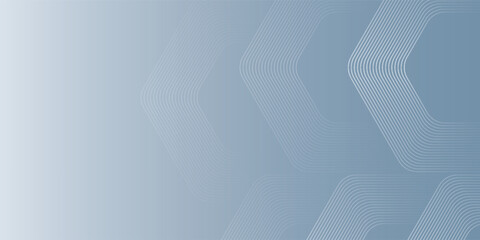 Fototapeta premium Abstract hexagon lines on gray background. Geometric stripe line art design for poster, brochure, cover, website, banner.