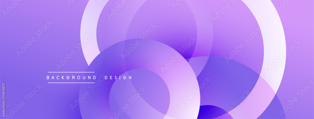 Poster background design with overlapping circular shapes, featuring smooth gradients and soft lighting eff