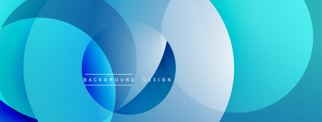 Layered circular shapes in vivid colors form a gradient-rich abstract design with smooth transitions, depth effects, and a modern, futuristic aesthetic