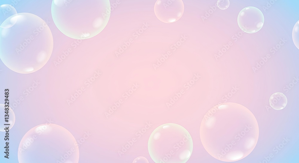 Poster playful bubble-inspired circle background with soft transparency effects