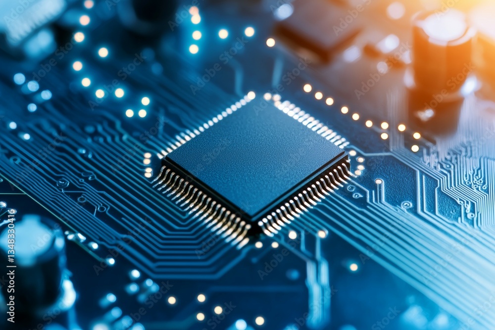 Poster close up of a computer chip