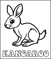 Printable Kangaroo Coloring Page for Kids
