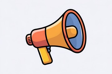 A Vibrant Illustration of a Classic Megaphone
