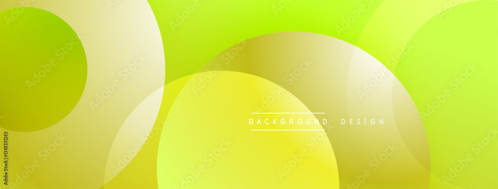 Poster Layered circular shapes in vivid colors form a gradient-rich abstract design with smooth transitions, depth effects, and a modern, futuristic aesthetic