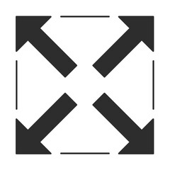 拡大する矢印アイコン