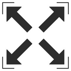 Fototapeta premium 拡大する矢印アイコン