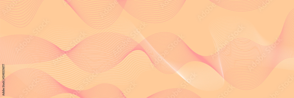 Poster beautiful summer color wavy lines background. abstract vector pattern with waves and gradients