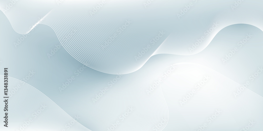 Poster trendy wavy line background template. abstract vector design with flowing lines. digital future tech