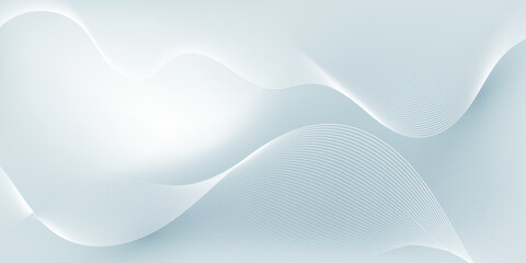 Obraz premium Trendy wavy line background template. Abstract vector design with flowing lines. Digital future technology concept.