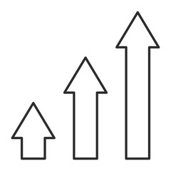 棒グラフ表示の矢印アイコン