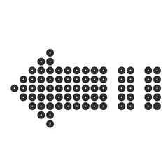 水玉模様の矢印アイコン