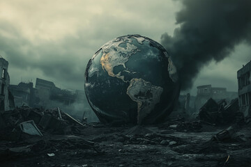 The Earth, our planet, has been destroyed by global warming and climate change