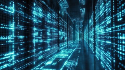 Futuristic server room data stream tunnel (1)