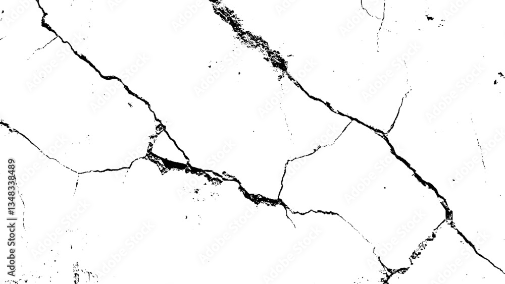 Aufkleber vector texture of cracked concrete. grunge background. wall of cracked concrete. texture of crack on
