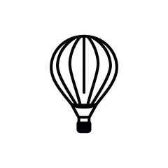 Air balloon icon. Simple black Air balloon icon on white background