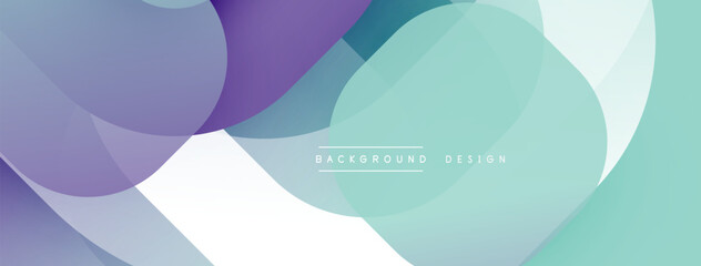 Fototapeta premium Abstract background with layered translucent gradient shapes