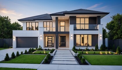 Luxury Villa Exterior Close Up Shot with Stunning Architectural Details